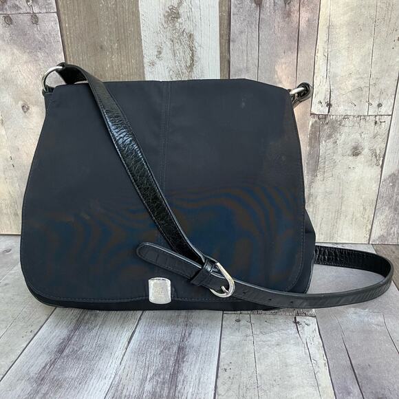 Lauren by Ralph Lauren Handbags - Ralph‎ Lauren Purse Nylon Leather Messenger Crossbody Mock Croc Preppy Old Money